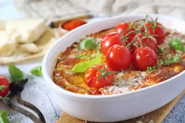 Clafoutis tomates miel moutarde au Thermomix