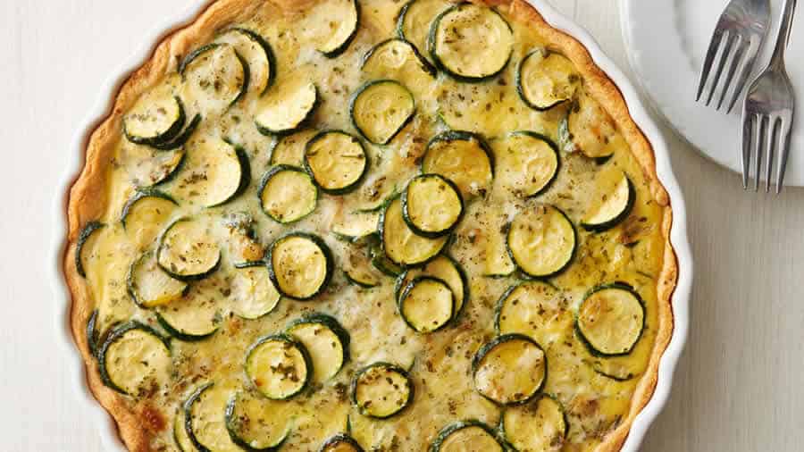 Tarte courgette chèvre et miel au Thermomix