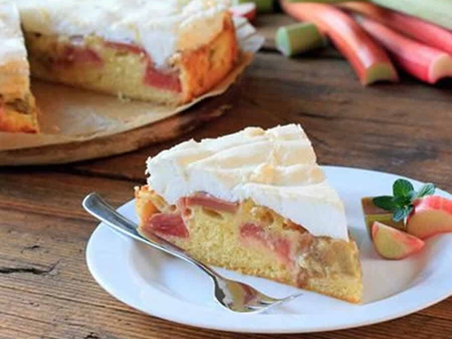 Tarte à la rhubarbe alsacienne meringuée au Thermomix