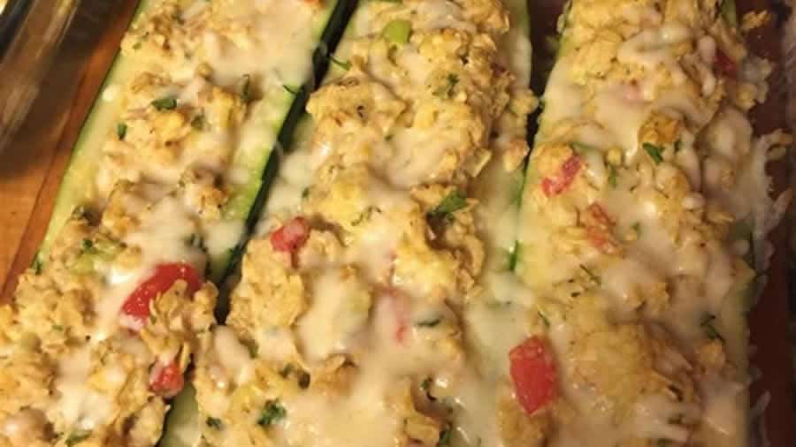 Courgettes farcies au thon au Thermomix