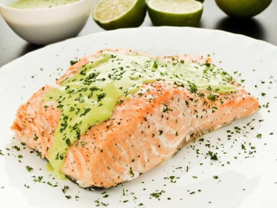 Saumon à la crème d'ail au Thermomix