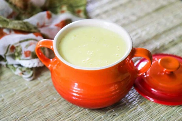 Crème aux oeufs et à la pomme au Thermomix