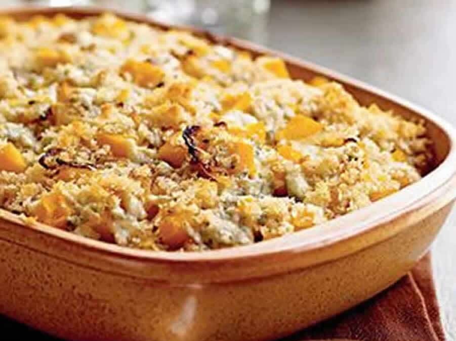 Crumble de butternut au chorizo au Thermomix