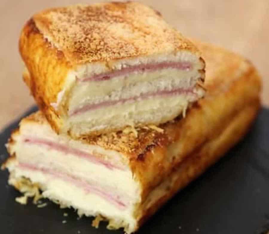Croque-cake au jambon et fromage au Thermomix