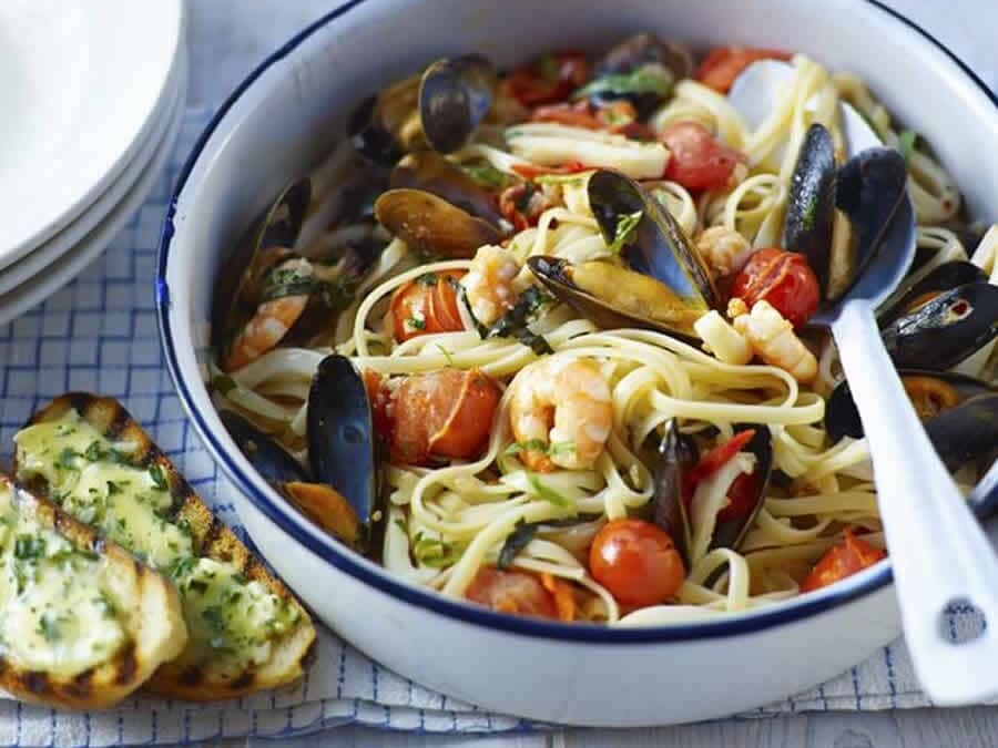 Pâtes aux fruits de mer au Thermomix