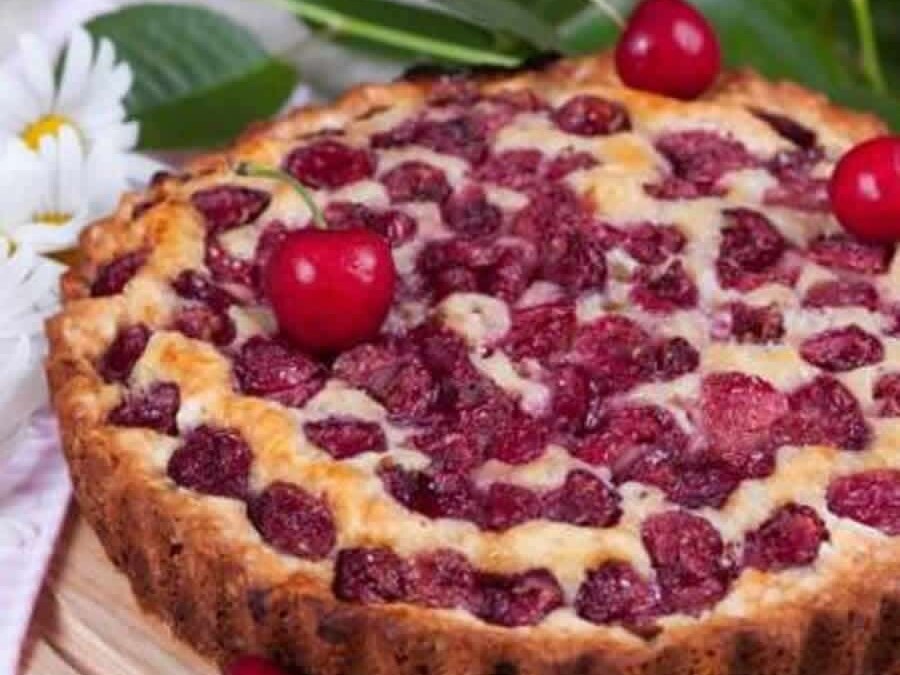 Tarte amandine aux cerises au Thermomix