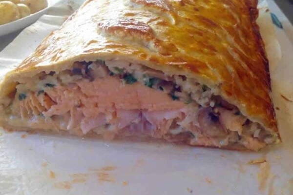 Feuilleté au saumon et poireaux au Thermomix