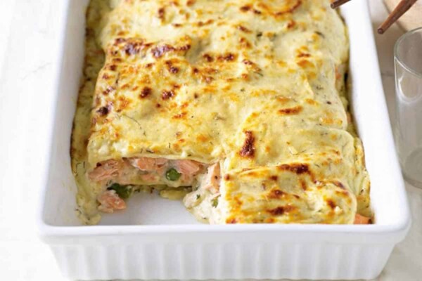 Lasagnes au saumon et poireaux au Thermomix