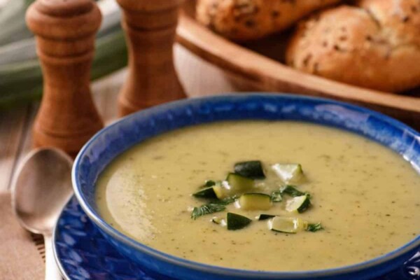Velouté de courgette poireau kiri au Thermomix