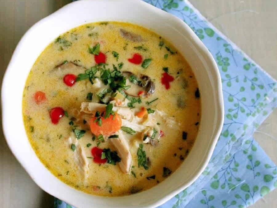 Soupe thaï au poulet au Thermomix