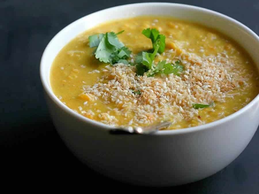 Dahl de lentilles corail et patate douce WW au Thermomix