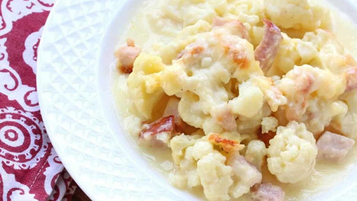 Gratin de chou-fleur et jambon WW