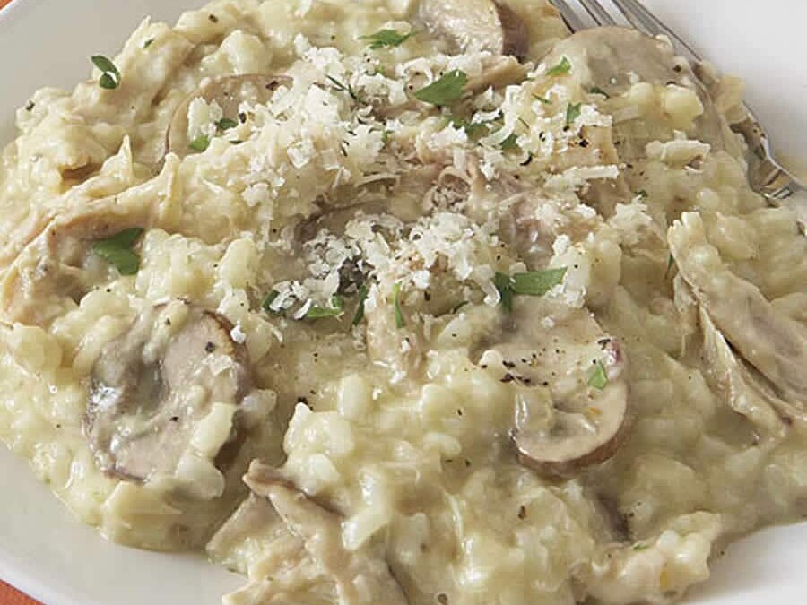 Risotto au poulet et champignons WW