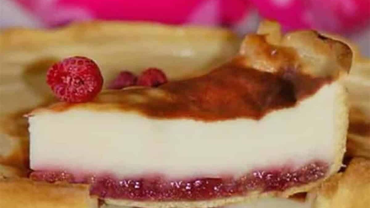 Flan pâtissier au citron et aux framboises au Thermomix