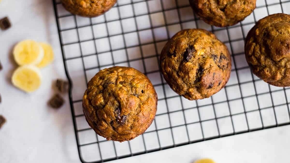 Muffins à la banane et au chocolat au Thermomix