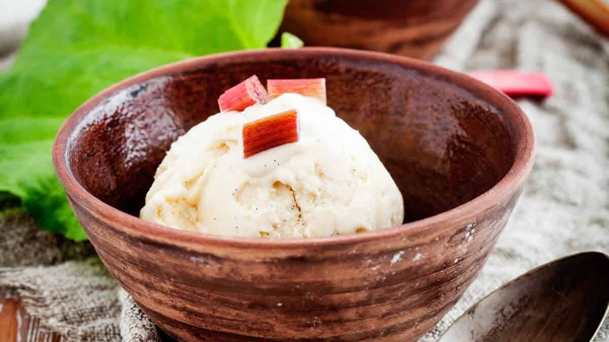 Glace à la rhubarbe au Thermomix