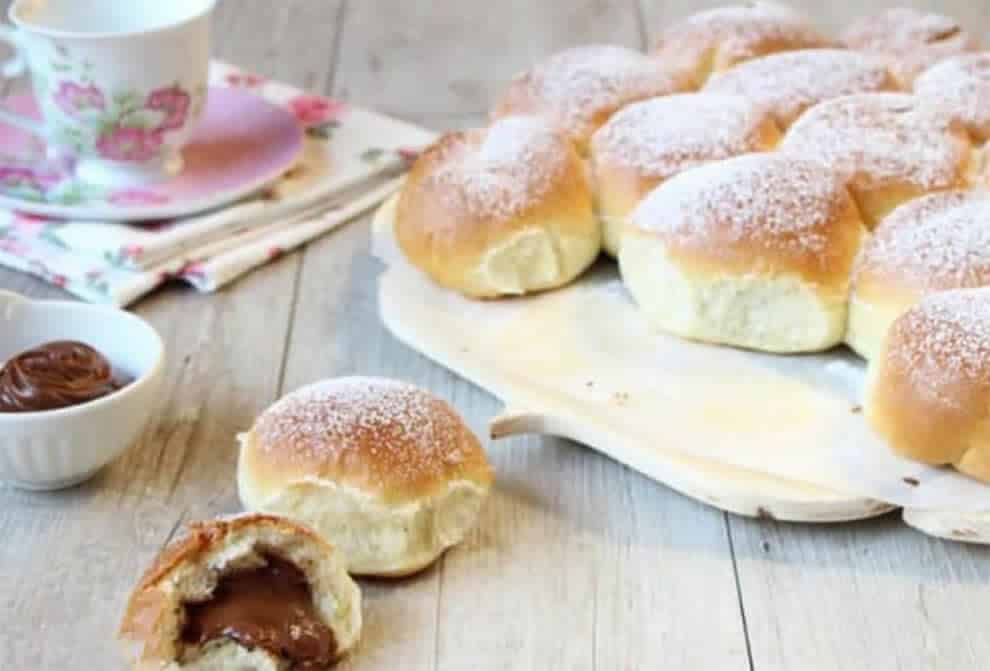 Brioche buchty fourrée au Nutella au Thermomix