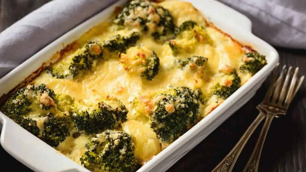 Gratin Léger de riz au brocolis et poulet