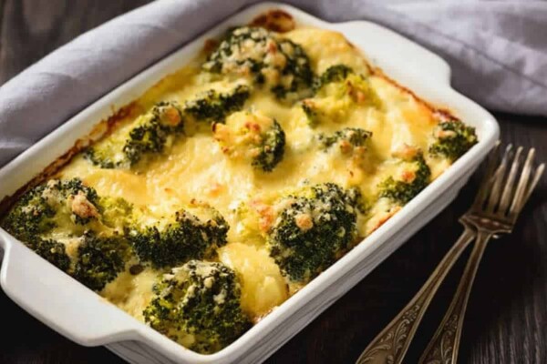 Gratin Léger de riz au brocolis et poulet