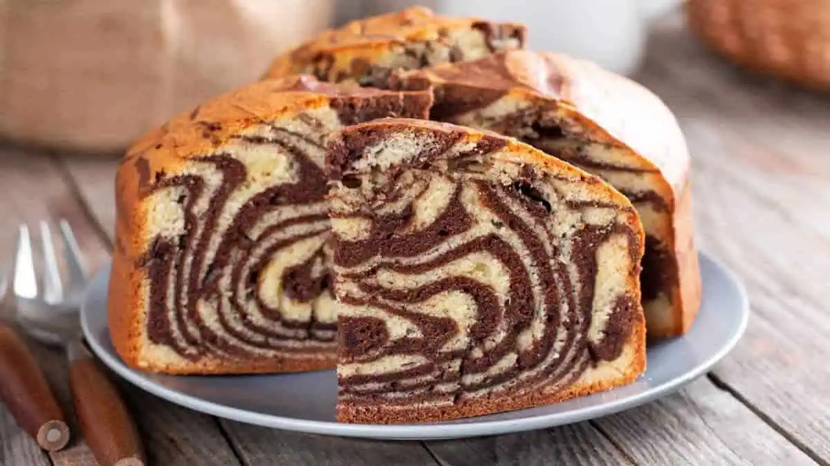 Gâteau zébré sans oeufs, aussi beau que bon : quelques ingrédients suffisent