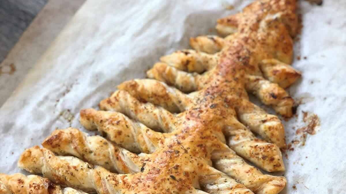 Apéritif de Noël : Sapin feuilleté apéritif au Thermomix