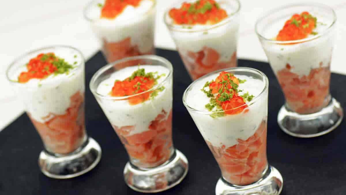 Verrines de saumon et mascarpone au Thermomix - recette facile et rapide