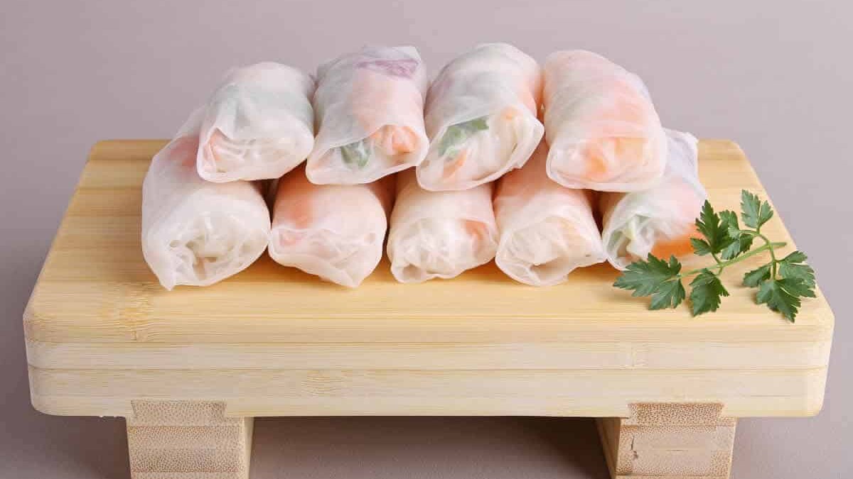 Apéritif de Pâques : Rouleaux de printemps aux légumes et au saumon fumé