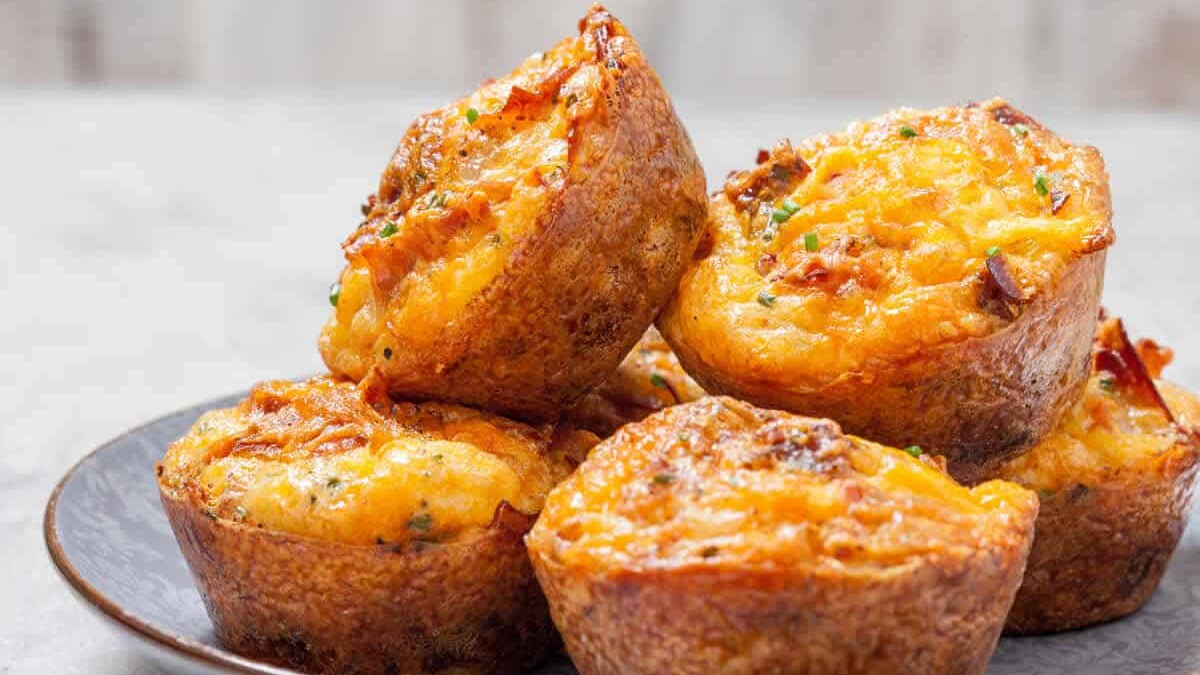 Idée géniale pour l'apéro : Muffins salés aux pommes de terre et au jambon