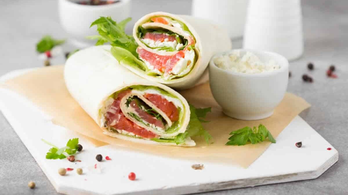 Wrap au saumon fumé : Un apéro frais et sain