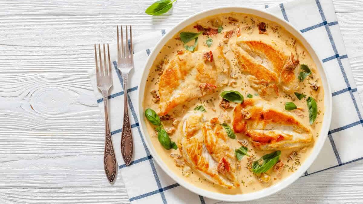 Poulet à la crème et au Skyr : Un plat succulent et gourmand
