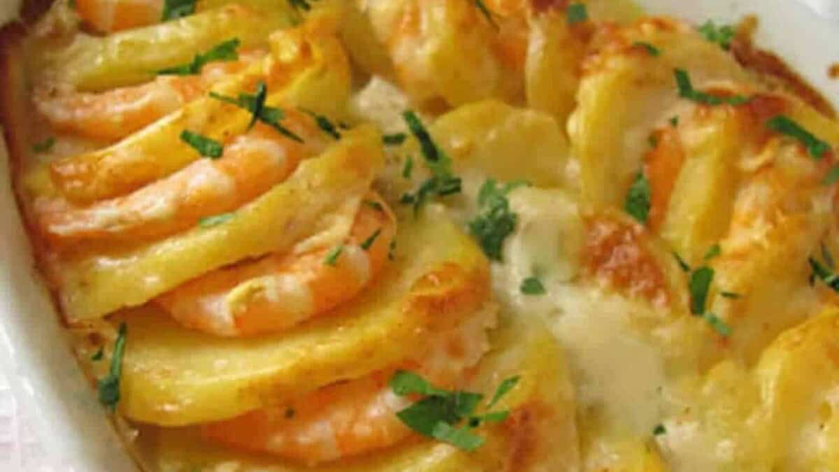 Gratin de crevettes et pommes de terre : Fusion succulente du terroir et de la mer