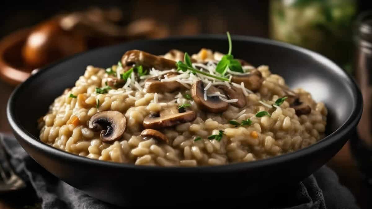 Risotto d'orzo aux champignons et fromage : Le secret d'un repas chic et chaleureux