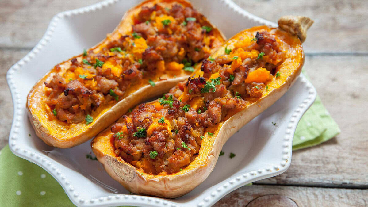 Un régal automnal : Découvrez la recette de butternut farcie aux lardons