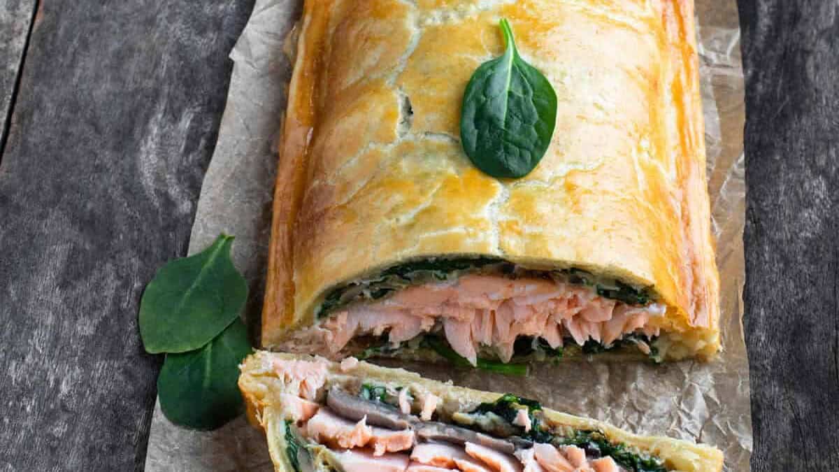 Feuilleté de saumon aux épinards : Croustillant et fondant