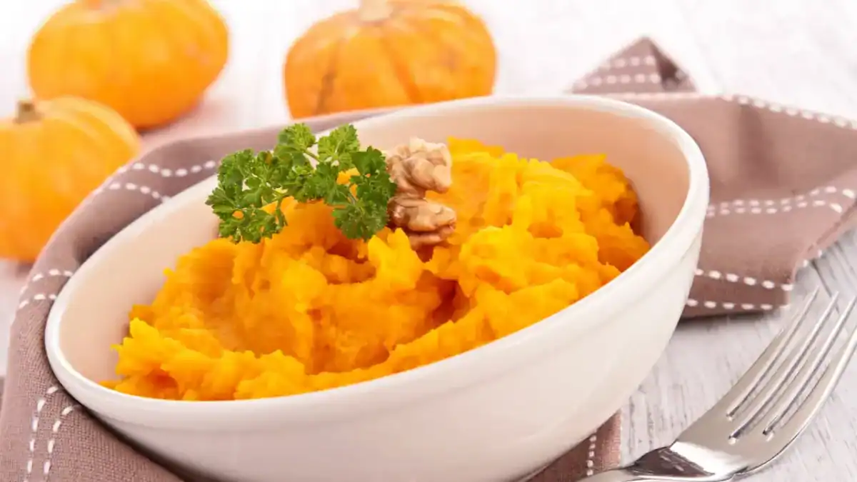 recette purée de potimarron onctueuse dans un bol