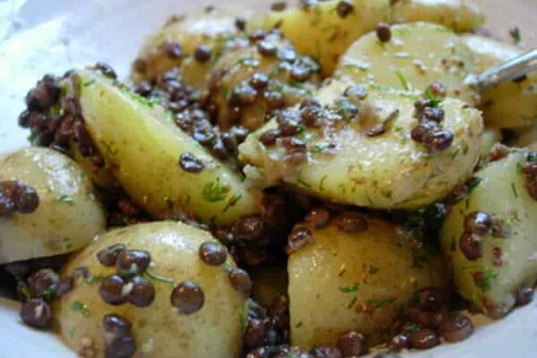 Lentille et pomme de terre au Thermomix : recette avec sauce à la moutarde