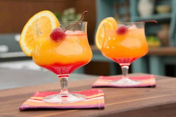 Téquila sunrise au Thermomix : cocktail facile en dégradé
