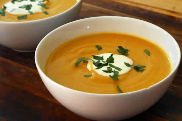 Velouté de butternut et carottes au thermomix