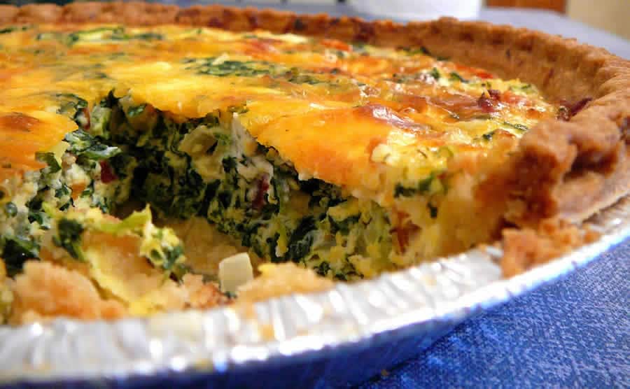 Quiche d'épinards et lardons au thermomix