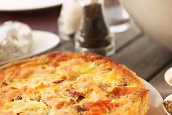 Quiche sans pâte aux lardons et poireaux au thermomix