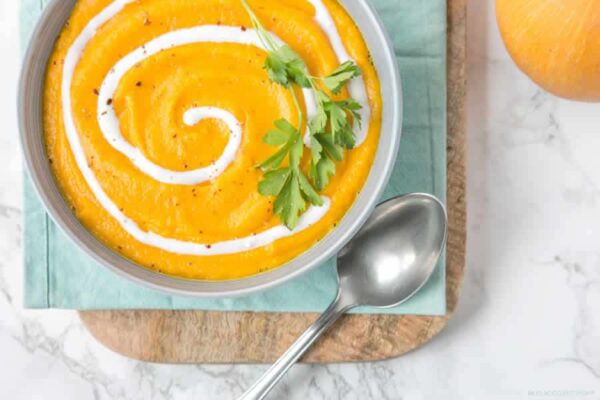 Velouté de carotte et potiron au boursin au thermomix