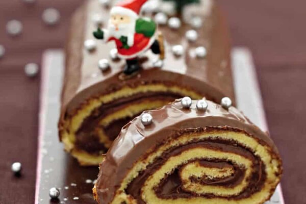 Bûche de Noël choco-marrons au thermomix