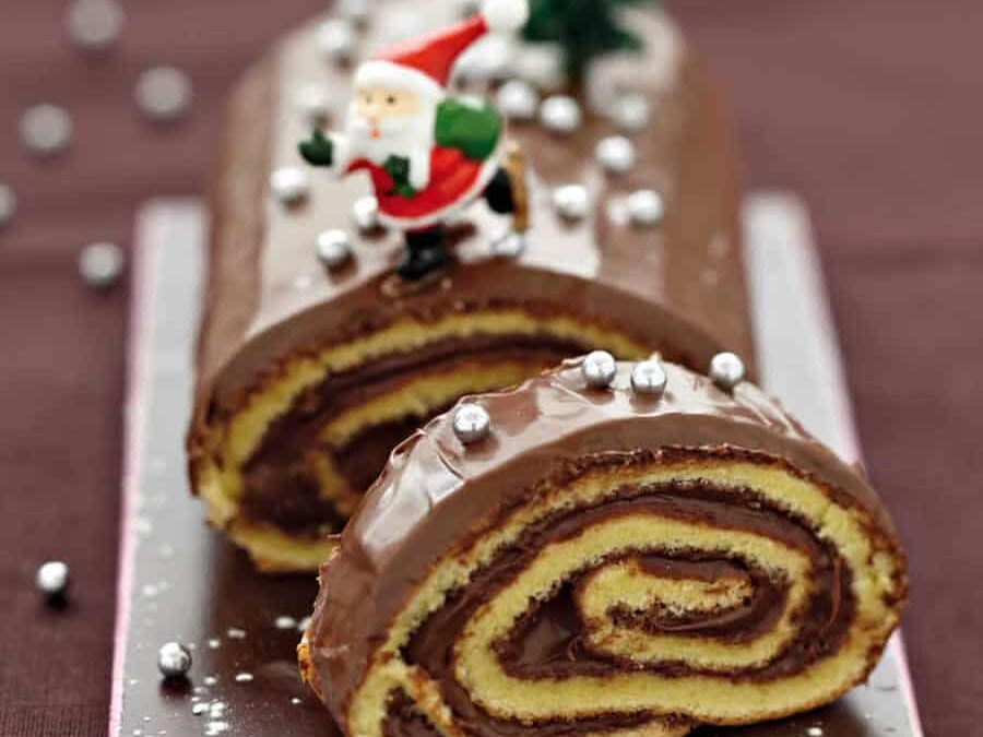 Bûche de Noël choco-marrons au thermomix