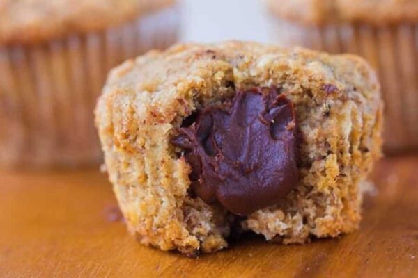 Muffins banane coeur nutella au Thermomix