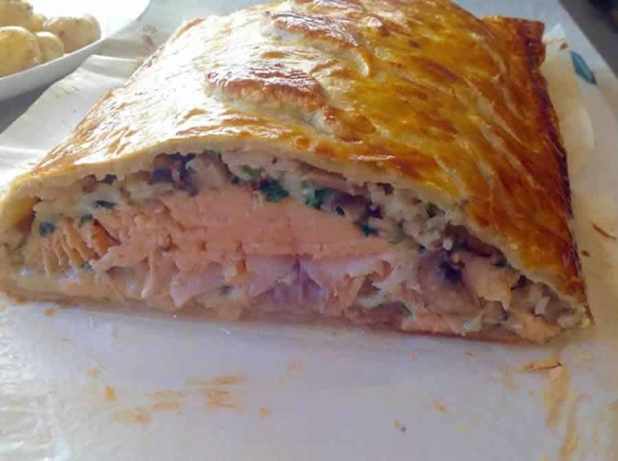Feuilleté au saumon et poireaux au Thermomix