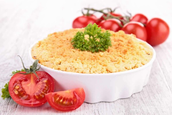 Crumble au courgettes tomates et chorizo au Thermomix Crumble au courgettes tomates et chorizo au Thermomix