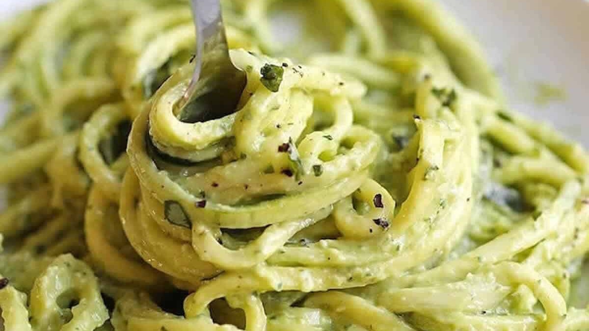 Spaghettis à la crème de courgettes et poulet au Thermomix