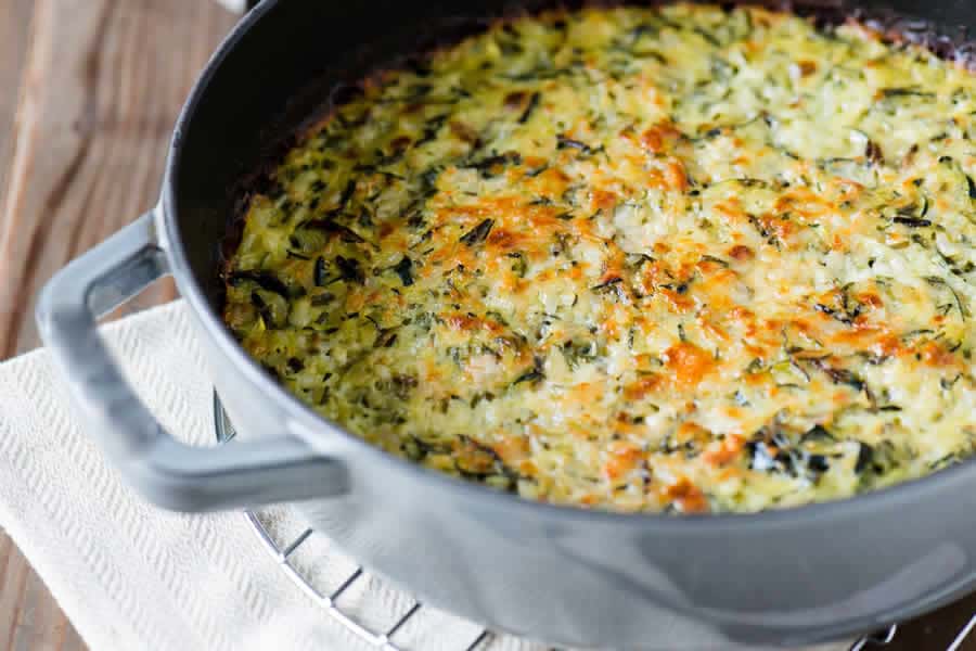 Gratin Léger de riz et courgette