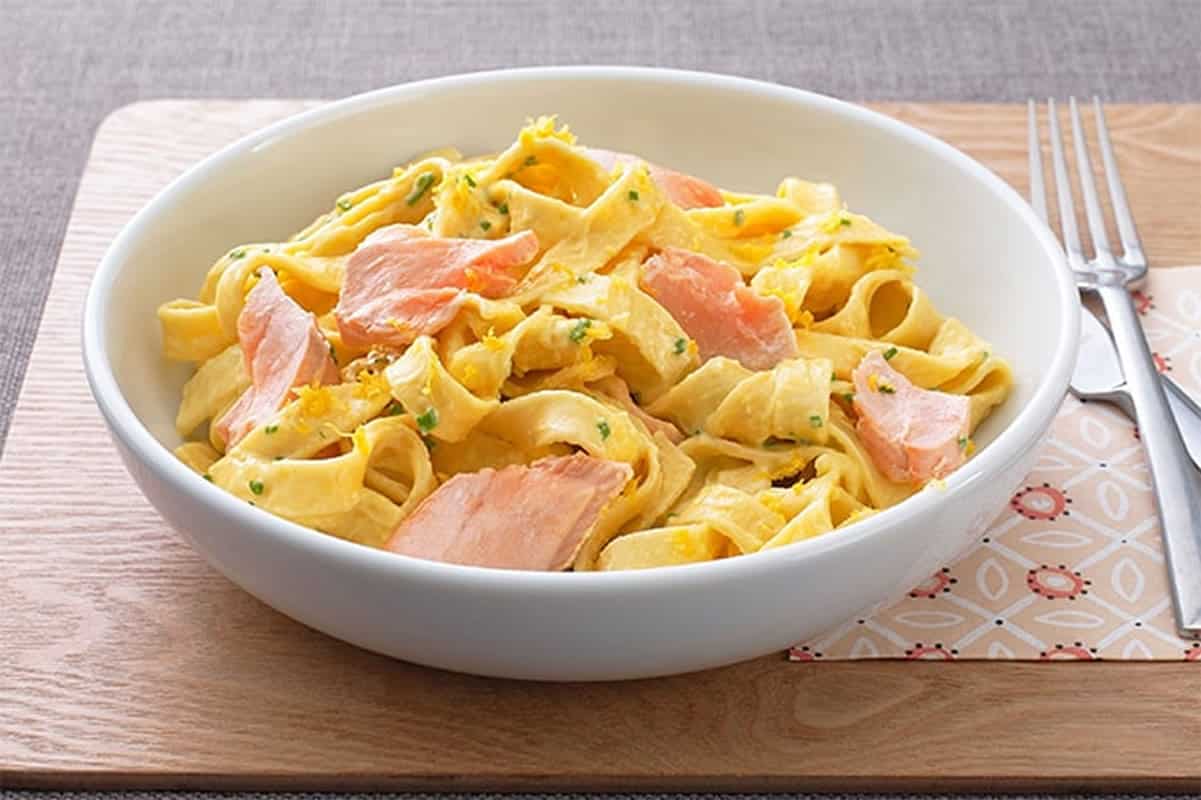 Pâtes à la crème et saumon au Thermomix