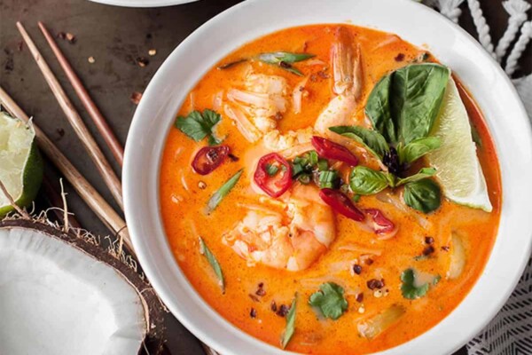 Soupe thaï aux crevettes au Thermomix : Délicieusement parfumée !